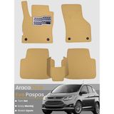 Guerrino Ford C-Max (2011-2024) Uyumlu Eva Paspas Tam Set–araca Özel,su Geçirmez,hızlı ve Kolay Montaj - Bej