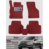 Guerrino Ford C-Max (2011-2024) Uyumlu Eva Paspas Tam Set–araca Özel,su Geçirmez,hızlı ve Kolay Montaj - Bordo