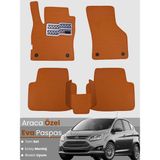 Guerrino Ford C-Max (2011-2024) Uyumlu Eva Paspas Tam Set–araca Özel,su Geçirmez,hızlı ve Kolay Montaj - Taba