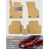 Guerrino Honda City (2008-2013) Uyumlu Eva Paspas Tam Set–araca Özel,su Geçirmez,kolay Montaj - Bej