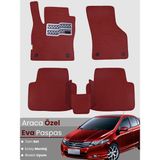 Guerrino Honda City (2008-2013) Uyumlu Eva Paspas Tam Set–araca Özel,su Geçirmez,kolay Montaj - Bordo