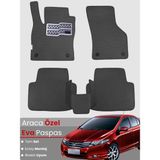Guerrino Honda City (2008-2013) Uyumlu Eva Paspas Tam Set–araca Özel,su Geçirmez,kolay Montaj - Koyu Gri