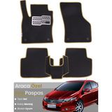 Guerrino Honda City (2008-2013) Uyumlu Eva Paspas Tam Set–araca Özel,su Geçirmez,kolay Montaj - Siyah - Bej