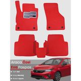 Guerrino Honda City (2019-2024) Uyumlu Eva Paspas Tam Set–araca Özel,su Geçirmez,kolay Montaj - Kırmızı