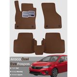 Guerrino Honda City (2019-2024) Uyumlu Eva Paspas Tam Set–araca Özel,su Geçirmez,kolay Montaj - Koyu Kahverengi