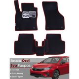 Guerrino Honda City (2019-2024) Uyumlu Eva Paspas Tam Set–araca Özel,su Geçirmez,kolay Montaj - Siyah - Bordo