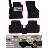 Guerrino Honda Crv 2 (2002-2006) Uyumlu Eva Paspas Tam Set–araca Özel,kolay Montaj,su Geçirmez - Siyah - Bordo