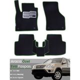Guerrino Honda Crv 2 (2002-2006) Uyumlu Eva Paspas Tam Set–araca Özel,kolay Montaj,su Geçirmez - Siyah - Yeşil