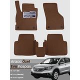 Guerrino Honda Crv 4 (2012-2017) Uyumlu Eva Paspas Tam Set–araca Özel,kolay Montaj,su Geçirmez - Koyu Kahverengi