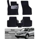 Guerrino Honda Crv 4 (2012-2017) Uyumlu Eva Paspas Tam Set–araca Özel,kolay Montaj,su Geçirmez - Siyah - Gri