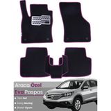 Guerrino Honda Crv 4 (2012-2017) Uyumlu Eva Paspas Tam Set–araca Özel,kolay Montaj,su Geçirmez - Siyah - Pembe