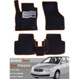 Guerrino Hyundai Accent Era (2005-2011) Uyumlu Eva Paspas Tam Set–araca Özel,kolay Montaj,su Geçirmez - Siyah - Kahverengi