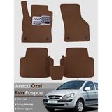 Guerrino Hyundai Getz (2002-2011) Uyumlu Eva Paspas Tam Set–araca Özel,kolay Montaj,su Geçirmez - Koyu Kahverengi