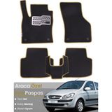 Guerrino Hyundai Getz (2002-2011) Uyumlu Eva Paspas Tam Set–araca Özel,kolay Montaj,su Geçirmez - Siyah - Bej