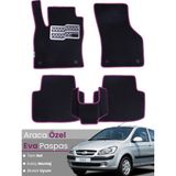 Guerrino Hyundai Getz (2002-2011) Uyumlu Eva Paspas Tam Set–araca Özel,kolay Montaj,su Geçirmez - Siyah - Pembe