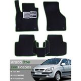 Guerrino Hyundai Getz (2002-2011) Uyumlu Eva Paspas Tam Set–araca Özel,kolay Montaj,su Geçirmez - Siyah - Yeşil