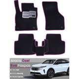 Guerrino Peugeot 3008 (2024-2025) Uyumlu Eva Paspas Tam Set–araca Özel,oto Paspas - Siyah - Pembe