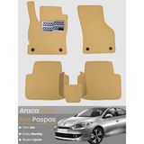 Guerrino Renault Fluence (2009-2014) Uyumlu Eva Paspas Tam Set–oto Paspas,araca Özel - Bej