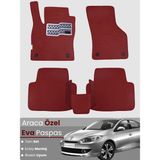 Guerrino Renault Fluence (2009-2014) Uyumlu Eva Paspas Tam Set–oto Paspas,araca Özel - Bordo