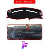 Guerrino Renault Megane 1 Araca Özel Torpido Örtüsü | Ön Göğüs Kılıfı | Tam Koruma | Oto Aksesuar | A51 - Kırmızı