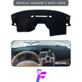 Guerrino Renault Megane 2 (2002–2009) Uyumlu Torpido Örtüsü | Çatlama ve Isıya Karşı Tam Koruma | A56 - Gri