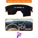 Guerrino Renault Megane 2 (2002–2009) Uyumlu Torpido Örtüsü | Çatlama ve Isıya Karşı Tam Koruma | A58 - Kahverengi
