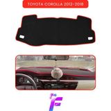 Guerrino Toyota Corolla (2012-2018) Araca Özel Torpido Örtüsü | Ön Göğüs Kılıfı | Tam Koruma | Tam Uyum | B39 - Kırmızı