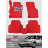 Guerrino Volkswagen Golf 4 (1997-2004) Uyumlu Eva Paspas Tam Set–oto Paspas,araca Özel,su Geçirmez - Kırmızı