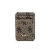 Guess 4G Klasik Kahverengi Magsafe Standlı Kart Bölmeli Kadın Kahverengi Kartlık Guwmshg4shw