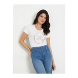 Guess 4G Logo Kadın Slim Fit T-Shirt