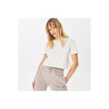Guess Adele Crop Organic 160Gsm Kadın Krem T-Shirt