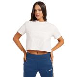 Guess Adele Kadın Aktif Boxy Fit T-Shirt V2YI06K8HM0, Krem, L