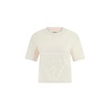 Guess Adele Kadın Aktif Boxy Fit T-Shirt V2YI06K8HM0, Krem, M