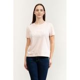 Guess Agnes Kadın Aktif Regular Fit Bisiklet Yaka T-Shirt, Pembe, S Beden
