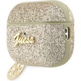 Guess Airpods Pro 2 Uyumlu Kılıf Guess Glitter 4g Charm Exclusive Tasarım - Gold