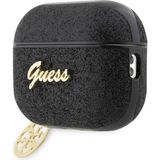 Guess Airpods Pro 2 Uyumlu Kılıf Guess Glitter 4g Charm Exclusive Tasarım - Siyah