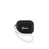 Guess Airpods Pro 3 Uyumlu Glitter Siyah İnci Askılı Kulaklık Kılıfı