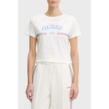 Guess Alda Kadın Aktif Regular Fit T-Shirt V6RI16I3Z14, Beyaz, S