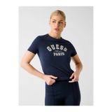 Guess Anita Bisiklet Yaka Kısa Kollu Kadın Lacivert T-shirt V6RI15J1314-G7F3