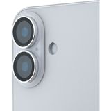Guess Apple iPhone 16 Plus Guess Lisanslı Metal Kamera Lens Koruyucu Gümüş