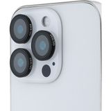 Guess Apple iPhone 16 Pro Uyumlu Guess Lisanslı Metal Kamera Lens Koruyucu Siyah