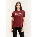 Guess Artemisia Kadın Aktif Regular Fit T-Shirt Bordo