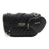 GUESS Askılı Çanta Omuz Çantası Atabey Convertible Xbody Flap Black Siyah
