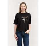 Guess Aurélie Kadın Aktif Boxy Fit T-Shirt Krem