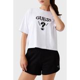 Guess Aurélie Kadın Beyaz Aktif Boxy Fit T-Shirt V4YI06I3Z14-G011