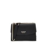 GUESS Bayan Calista Cabrio Crossbody Flap Çanta, Siyah/beyaz, One Size, Calista Cabrio Çapraz Gövde Kapağı