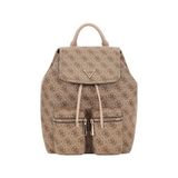 GUESS Bayan Manhattan II Flap Sırt Çantası Çanta, Latte Logosu, One Size, Manhattan II Flap Sırt Çantası