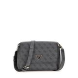 GUESS Bayan Meridian II Flap Crossbody Çanta, Kömür Logosu, One Size, Meridyen II Flap Çapraz Gövde