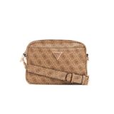 GUESS Bayan Meridian II Kamera Çantası Çanta, Latte Logosu, One Size, Meridian II Kamera Çantası