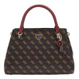 GUESS Bayan Noelle Lüks Satchel Çanta, Kahverengi Logo/Kahverengi, One Size, Noelle Lüks Çanta